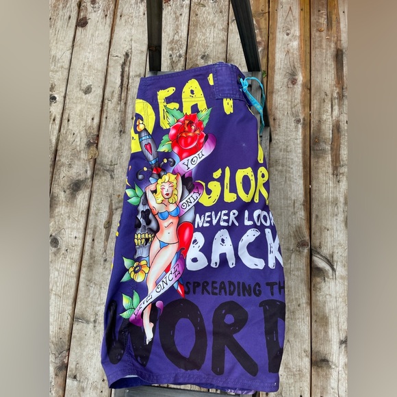 Ed Hardy Swimtrunks SOLD - Picture 2 of 4